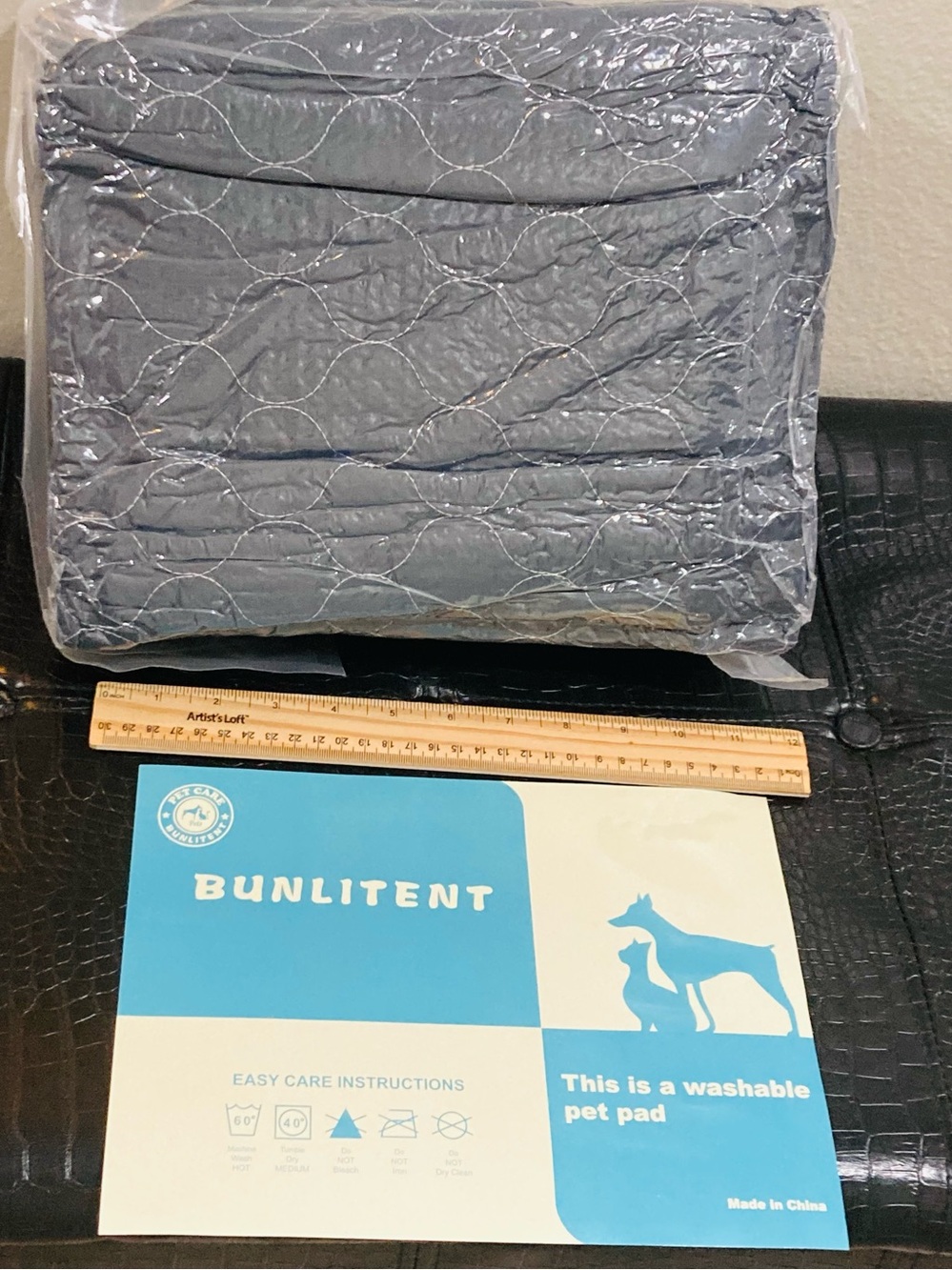 NWT Bunlitent Washable Pet Pad - Gray 2 Sealed 72” x 72” each